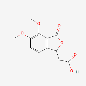 molecular formula C12H12O6 B2961887 2-(4,5-Dimethoxy-3-oxo-1,3-dihydroisobenzofuran-1-yl)acetic acid CAS No. 313525-17-6