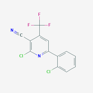 2-Chloro-6-(2-chlorophenyl)-4-(trifluoromethyl)nicotinonitrile