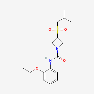 molecular formula C16H24N2O4S B2961894 N-(2-ethoxyphenyl)-3-(isobutylsulfonyl)azetidine-1-carboxamide CAS No. 1797087-00-3