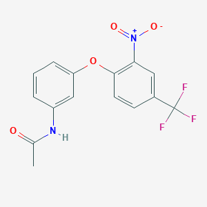 molecular formula C15H11F3N2O4 B2961895 N-{3-[2-nitro-4-(trifluoromethyl)phenoxy]phenyl}acetamide CAS No. 500538-82-9