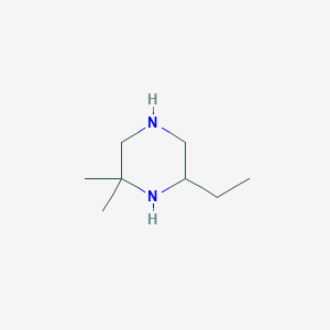 molecular formula C8H18N2 B2961897 6-Ethyl-2,2-dimethylpiperazine CAS No. 1368181-07-0
