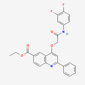 Ethyl 4-{2-[(3,4-difluorophenyl)amino]-2-oxoethoxy}-2-phenylquinoline-6-carboxylate
