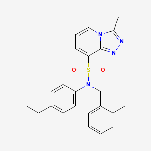 N-(4-ethylphenyl)-3-methyl-N-(2-methylbenzyl)[1,2,4]triazolo[4,3-a]pyridine-8-sulfonamide