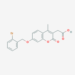 {7-[(2-bromobenzyl)oxy]-4-methyl-2-oxo-2H-chromen-3-yl}acetic acid