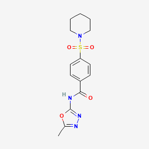 N-(5-methyl-1,3,4-oxadiazol-2-yl)-4-(piperidin-1-ylsulfonyl)benzamide