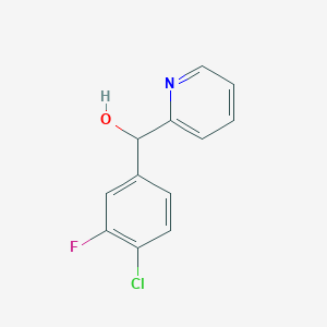 molecular formula C12H9ClFNO B2961910 4-Chloro-3-fluorophenyl-(2-pyridyl)methanol CAS No. 1443348-80-8