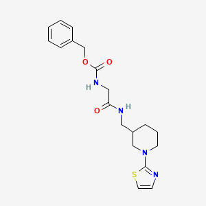molecular formula C19H24N4O3S B2961943 Benzyl (2-oxo-2-(((1-(thiazol-2-yl)piperidin-3-yl)methyl)amino)ethyl)carbamate CAS No. 1706082-45-2