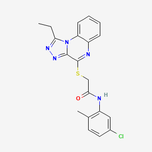 molecular formula C20H18ClN5OS B2962003 N-(5-chloro-2-methylphenyl)-2-({1-ethyl-[1,2,4]triazolo[4,3-a]quinoxalin-4-yl}sulfanyl)acetamide CAS No. 1251612-19-7