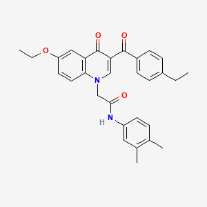 molecular formula C30H30N2O4 B2962058 N-(3,4-dimethylphenyl)-2-[6-ethoxy-3-(4-ethylbenzoyl)-4-oxo-1,4-dihydroquinolin-1-yl]acetamide CAS No. 898343-14-1