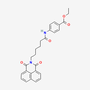 molecular formula C27H26N2O5 B2962081 ethyl 4-(6-(1,3-dioxo-1H-benzo[de]isoquinolin-2(3H)-yl)hexanamido)benzoate CAS No. 384352-04-9