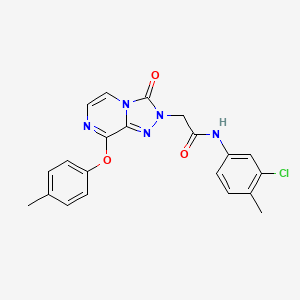 molecular formula C21H18ClN5O3 B2962214 N-(3-chloro-4-methylphenyl)-2-[8-(4-methylphenoxy)-3-oxo-2H,3H-[1,2,4]triazolo[4,3-a]pyrazin-2-yl]acetamide CAS No. 1251707-04-6