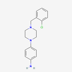 molecular formula C17H20ClN3 B2962218 4-(4-(2-Chlorobenzyl)piperazin-1-yl)aniline CAS No. 640759-22-4