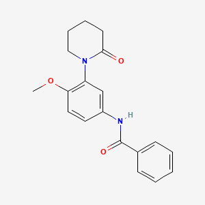 molecular formula C19H20N2O3 B2962257 N-[4-methoxy-3-(2-oxopiperidin-1-yl)phenyl]benzamide CAS No. 941979-79-9