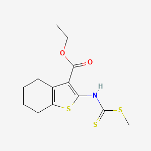 Ethyl 2-{[(methylthio)carbonothioyl]amino}-4,5,6,7-tetrahydro-1-benzothiophene-3-carboxylate