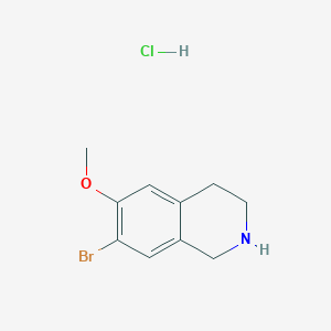 molecular formula C10H13BrClNO B2962301 7-Bromo-6-methoxy-1,2,3,4-tetrahydroisoquinoline hydrochloride CAS No. 2470439-39-3