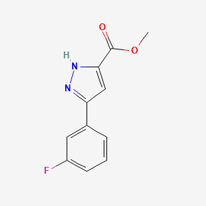 molecular formula C11H9FN2O2 B2962302 methyl 3-(3-fluorophenyl)-1H-pyrazole-5-carboxylate CAS No. 2282679-20-1