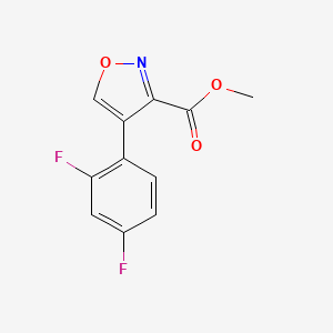 molecular formula C11H7F2NO3 B2962340 Methyl 4-(2,4-difluorophenyl)-1,2-oxazole-3-carboxylate CAS No. 2445792-69-6