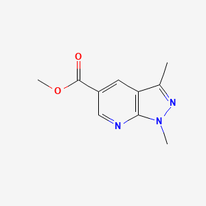 molecular formula C10H11N3O2 B2962393 methyl 1,3-dimethyl-1H-pyrazolo[3,4-b]pyridine-5-carboxylate CAS No. 949293-92-9