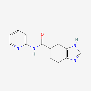 molecular formula C13H14N4O B2962441 N-(pyridin-2-yl)-4,5,6,7-tetrahydro-1H-1,3-benzodiazole-5-carboxamide CAS No. 2034450-86-5