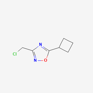 molecular formula C7H9ClN2O B2962482 3-(Chloromethyl)-5-cyclobutyl-1,2,4-oxadiazole CAS No. 259683-88-0