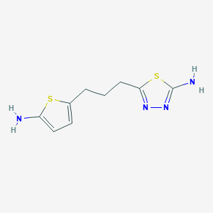 5-[3-(5-Aminothiophen-2-yl)propyl]-1,3,4-thiadiazol-2-amine