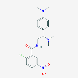 molecular formula C19H23ClN4O3 B2962529 2-chloro-N-[2-(dimethylamino)-2-[4-(dimethylamino)phenyl]ethyl]-5-nitrobenzamide CAS No. 941944-55-4