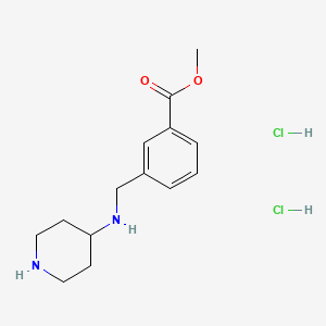 molecular formula C14H22Cl2N2O2 B2962542 Methyl 3-[(piperidin-4-ylamino)methyl]benzoate dihydrochloride CAS No. 1286274-88-1