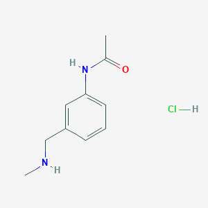 molecular formula C10H15ClN2O B2962550 N-[3-(Methylaminomethyl)phenyl]acetamide;hydrochloride CAS No. 2375269-62-6