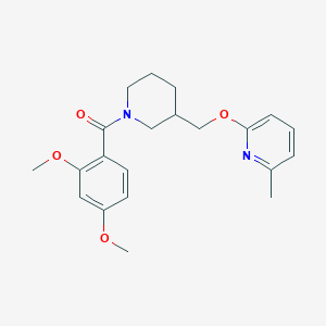 B2962555 (2,4-Dimethoxyphenyl)-[3-[(6-methylpyridin-2-yl)oxymethyl]piperidin-1-yl]methanone CAS No. 2379986-44-2