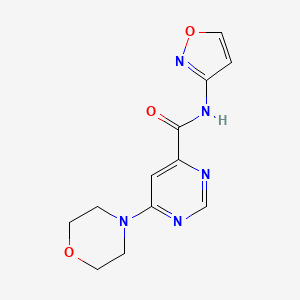 molecular formula C12H13N5O3 B2962559 N-(isoxazol-3-yl)-6-morpholinopyrimidine-4-carboxamide CAS No. 1903514-69-1