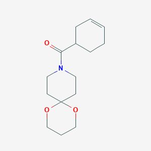 molecular formula C15H23NO3 B2962568 Cyclohex-3-en-1-yl(1,5-dioxa-9-azaspiro[5.5]undecan-9-yl)methanone CAS No. 1396848-24-0