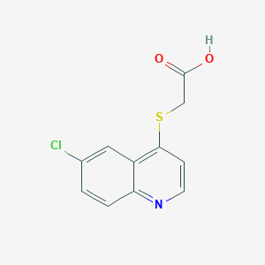 molecular formula C11H8ClNO2S B2962600 2-((6-Chloroquinolin-4-yl)thio)acetic acid CAS No. 1083202-25-8