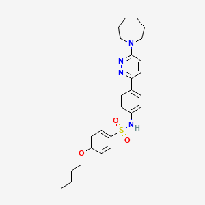 B2962626 N-(4-(6-(azepan-1-yl)pyridazin-3-yl)phenyl)-4-butoxybenzenesulfonamide CAS No. 946317-56-2