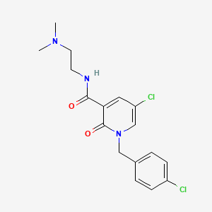 molecular formula C17H19Cl2N3O2 B2962632 5-chloro-1-(4-chlorobenzyl)-N-[2-(dimethylamino)ethyl]-2-oxo-1,2-dihydro-3-pyridinecarboxamide CAS No. 338981-09-2