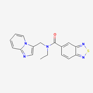 molecular formula C17H15N5OS B2962653 N-ethyl-N-({imidazo[1,2-a]pyridin-3-yl}methyl)-2,1,3-benzothiadiazole-5-carboxamide CAS No. 1448135-22-5
