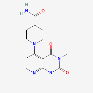 molecular formula C15H19N5O3 B2962690 1-(1,3-Dimethyl-2,4-dioxo-1,2,3,4-tetrahydropyrido[2,3-d]pyrimidin-5-yl)piperidine-4-carboxamide CAS No. 946203-74-3
