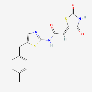 (Z)-2-(2,4-dioxothiazolidin-5-ylidene)-N-(5-(4-methylbenzyl)thiazol-2-yl)acetamide