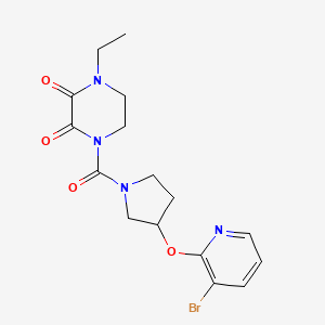 1-(3-((3-Bromopyridin-2-yl)oxy)pyrrolidine-1-carbonyl)-4-ethylpiperazine-2,3-dione