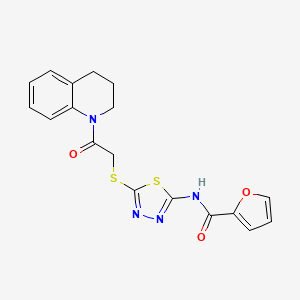 N-(5-((2-(3,4-dihydroquinolin-1(2H)-yl)-2-oxoethyl)thio)-1,3,4-thiadiazol-2-yl)furan-2-carboxamide