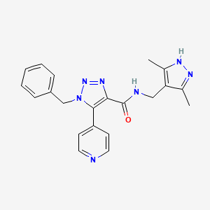 1-benzyl-N-((3,5-dimethyl-1H-pyrazol-4-yl)methyl)-5-(pyridin-4-yl)-1H-1,2,3-triazole-4-carboxamide