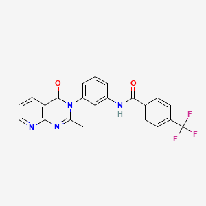 N-(3-(2-methyl-4-oxopyrido[2,3-d]pyrimidin-3(4H)-yl)phenyl)-4-(trifluoromethyl)benzamide