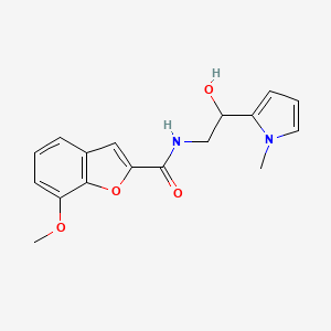 N-(2-hydroxy-2-(1-methyl-1H-pyrrol-2-yl)ethyl)-7-methoxybenzofuran-2-carboxamide