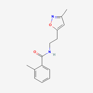 2-methyl-N-(2-(3-methylisoxazol-5-yl)ethyl)benzamide