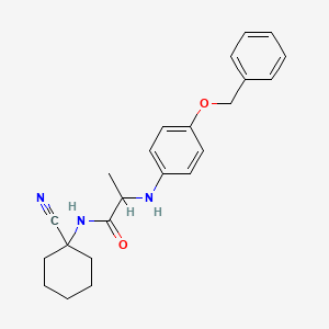 2-{[4-(benzyloxy)phenyl]amino}-N-(1-cyanocyclohexyl)propanamide