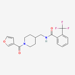 N-((1-(furan-3-carbonyl)piperidin-4-yl)methyl)-2-(trifluoromethyl)benzamide