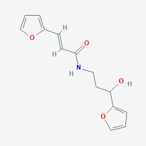 (E)-3-(furan-2-yl)-N-(3-(furan-2-yl)-3-hydroxypropyl)acrylamide