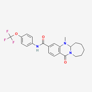 5-methyl-12-oxo-N-[4-(trifluoromethoxy)phenyl]-5,5a,6,7,8,9,10,12-octahydroazepino[2,1-b]quinazoline-3-carboxamide