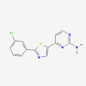 4-[2-(3-Chlorophenyl)-1,3-thiazol-5-yl]pyrimidin-2-amine