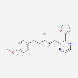 N-((3-(furan-2-yl)pyrazin-2-yl)methyl)-3-(4-methoxyphenyl)propanamide