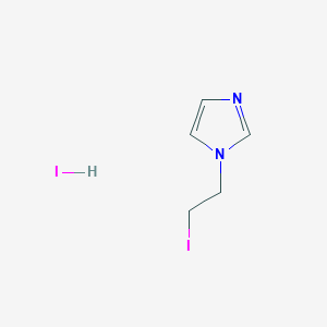 molecular formula C5H8I2N2 B2962736 1-(2-Iodoethyl)imidazole;hydroiodide CAS No. 2247107-08-8